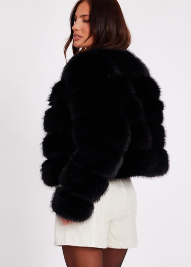 Quiz Black Faux Fur Jacket