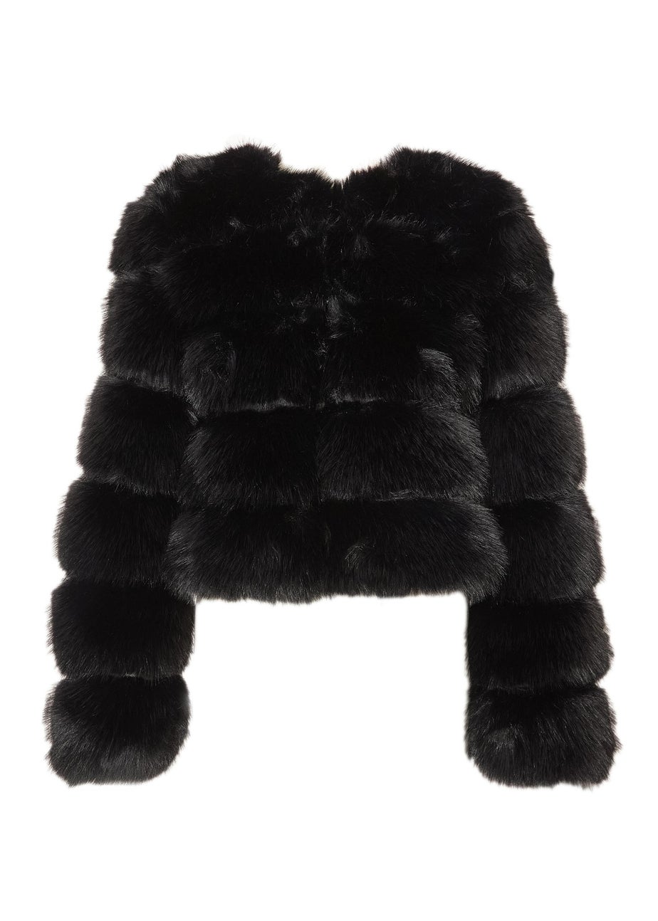 Quiz Black Faux Fur Jacket