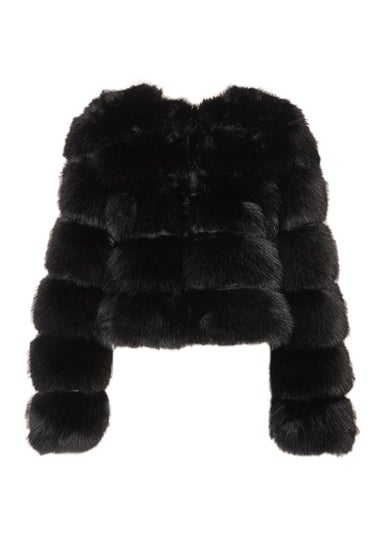 Quiz Black Faux Fur Jacket
