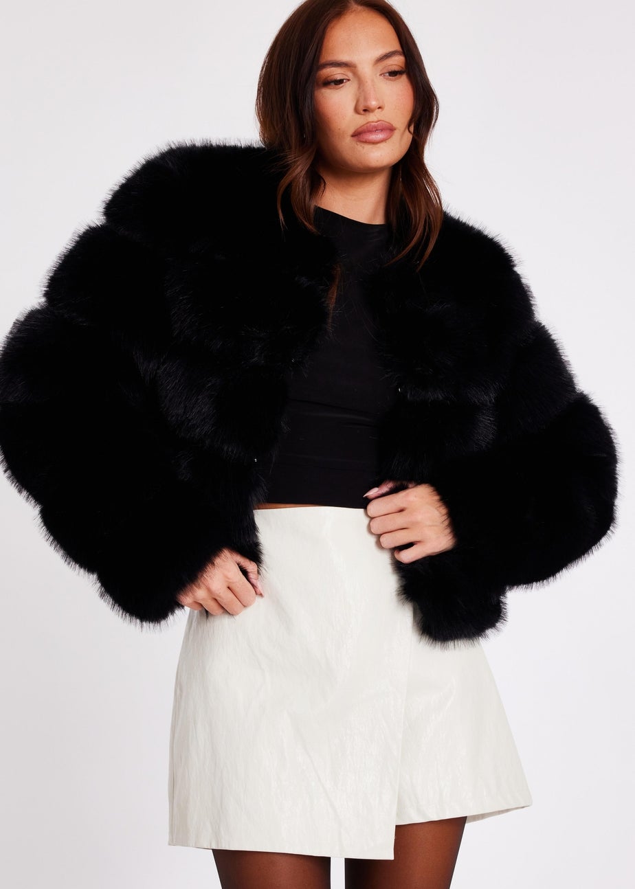 Quiz Black Faux Fur Jacket