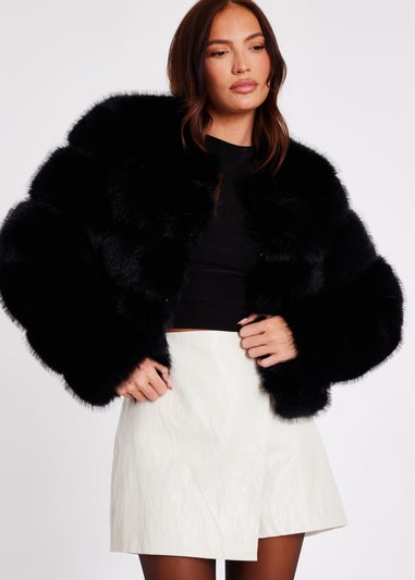 Quiz Black Faux Fur Jacket
