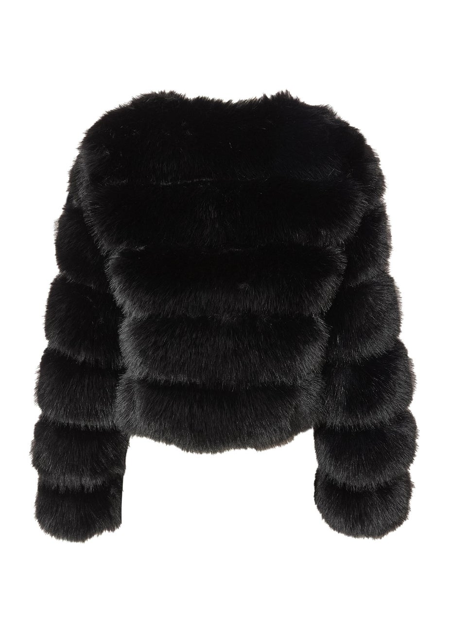 Quiz Black Faux Fur Jacket