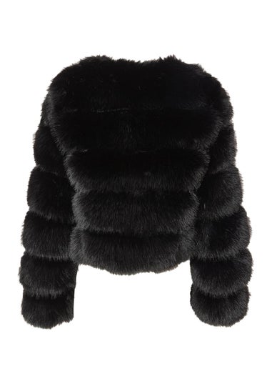 Quiz Black Faux Fur Jacket
