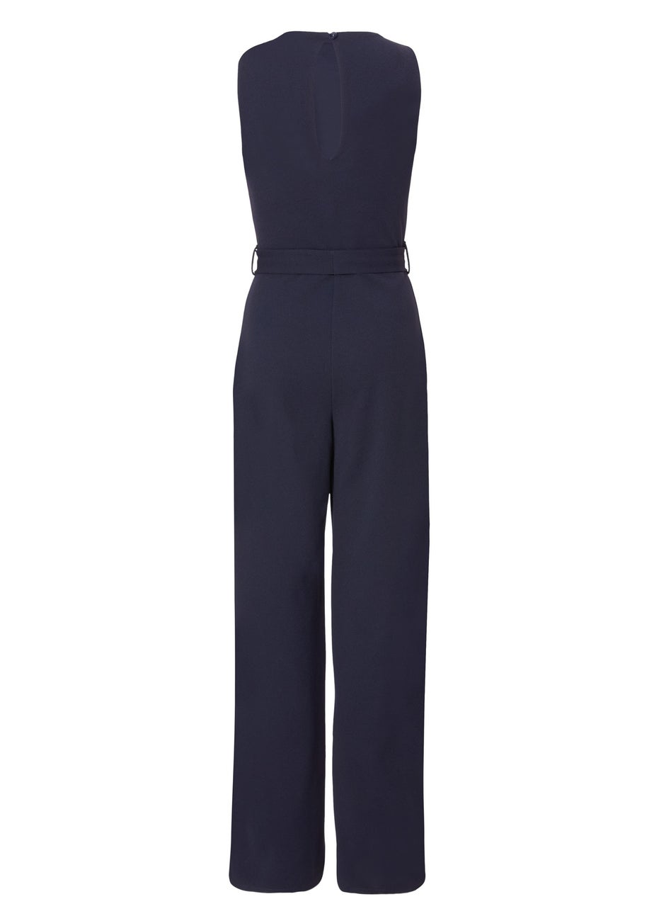 Quiz Navy Buckle Detail Jumpsuit