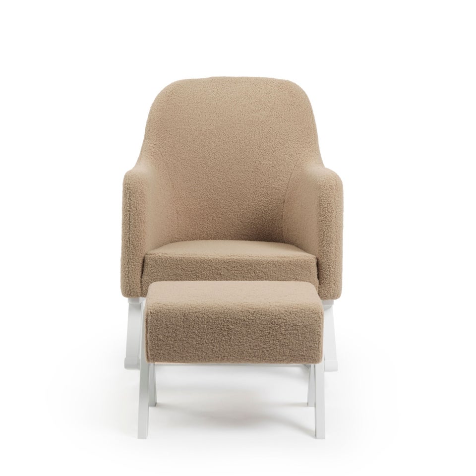 Ickle Bubba Chocolate Brown Roxby Nursery Chair and Stool