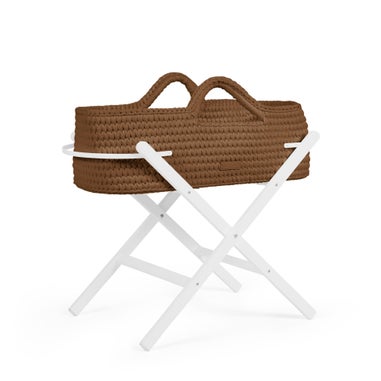 Ickle Bubba Chocolate Brown Nova Moses Basket & Stand