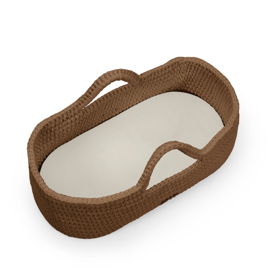 Ickle Bubba Chocolate Brown Nova Moses Basket & Stand