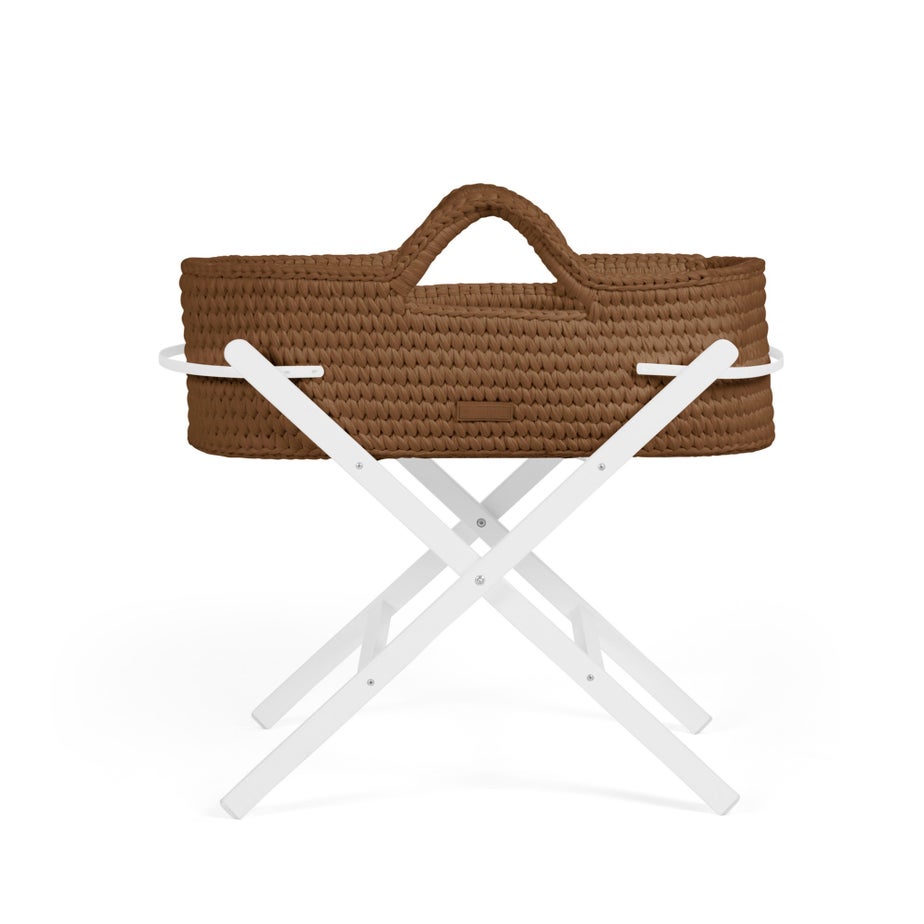 Ickle Bubba Chocolate Brown Nova Moses Basket & Stand