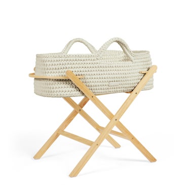 Ickle Bubba Cream Nova Moses Basket & Stand