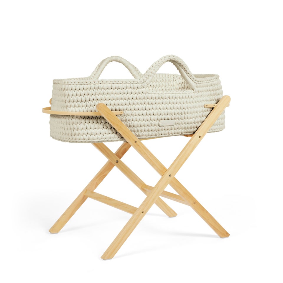 Ickle Bubba Cream Nova Moses Basket & Stand
