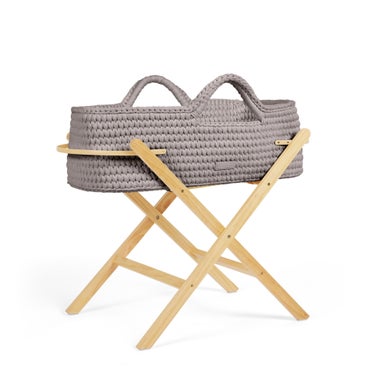 Ickle Bubba Brown Nova Moses Basket & Stand