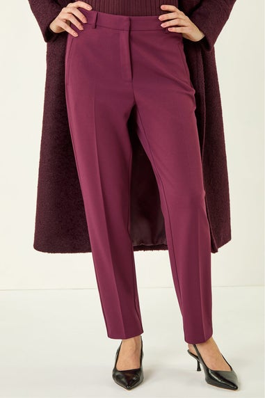Roman Aubergine Straight Leg Stretch Trouser