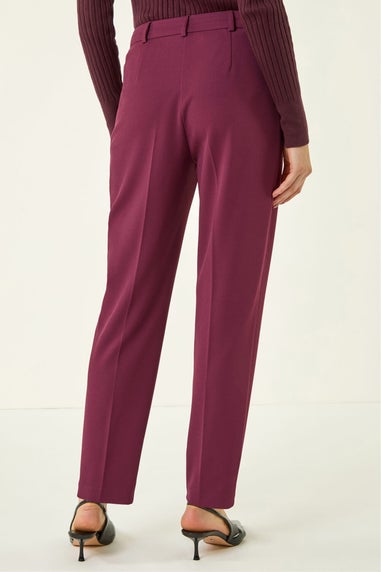 Roman Aubergine Straight Leg Stretch Trouser