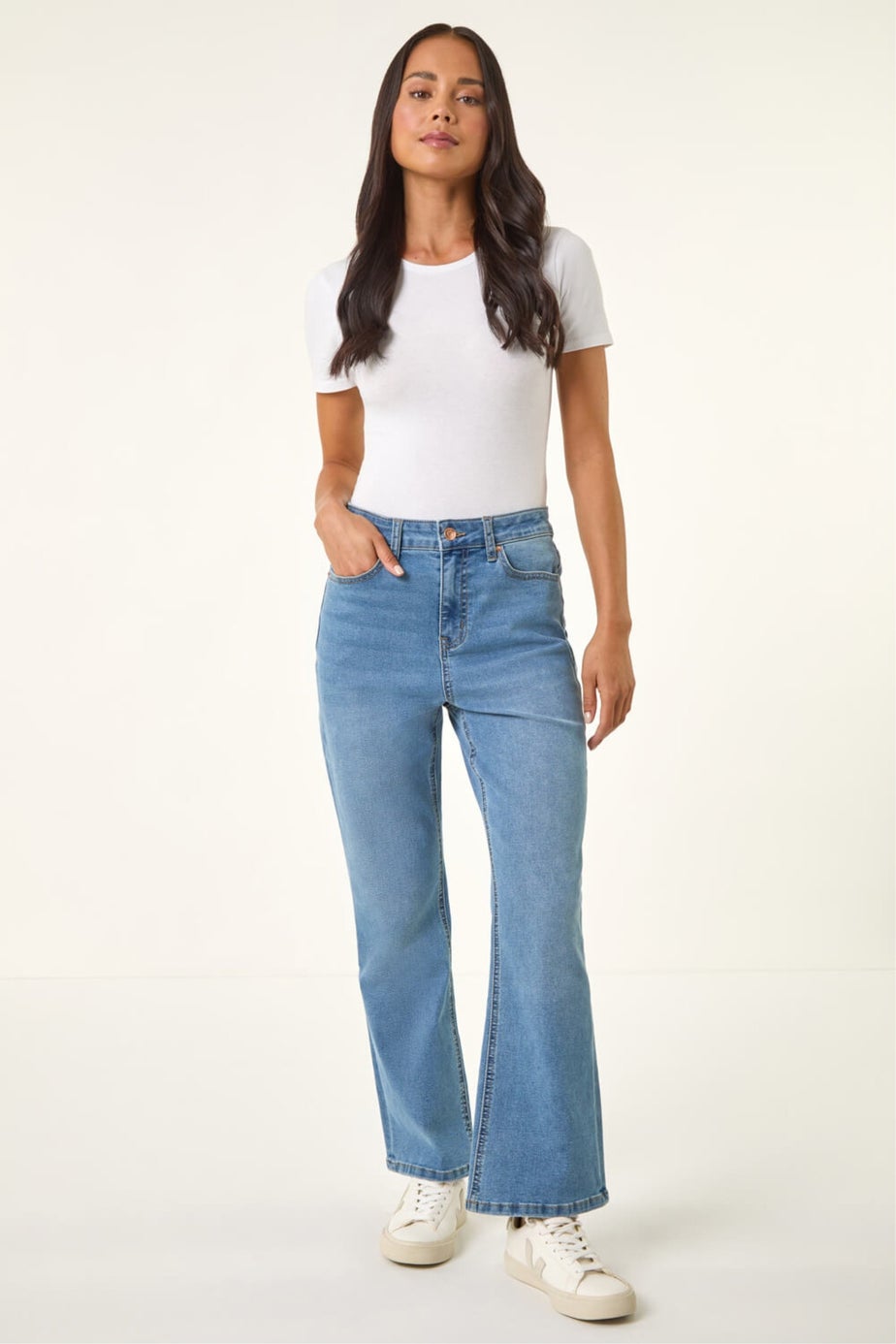 Roman Denim Petite Bootcut Stretch Jeans