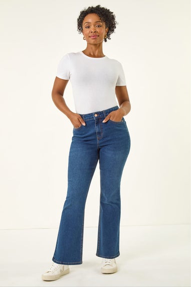Roman Indigo Petite Bootcut Stretch Jeans