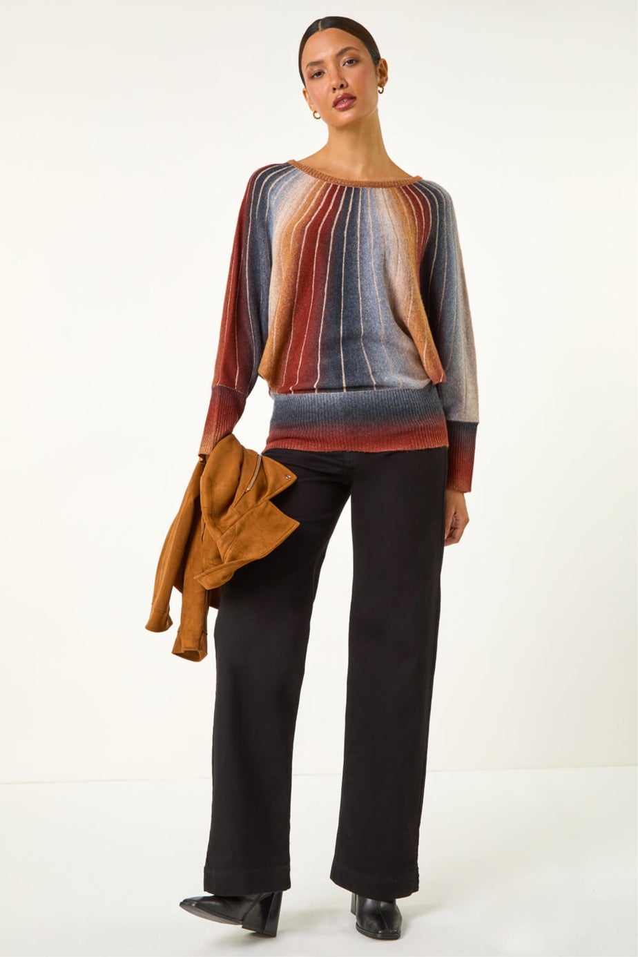 Roman Rust SpaceDye Sunray Knit Jumper