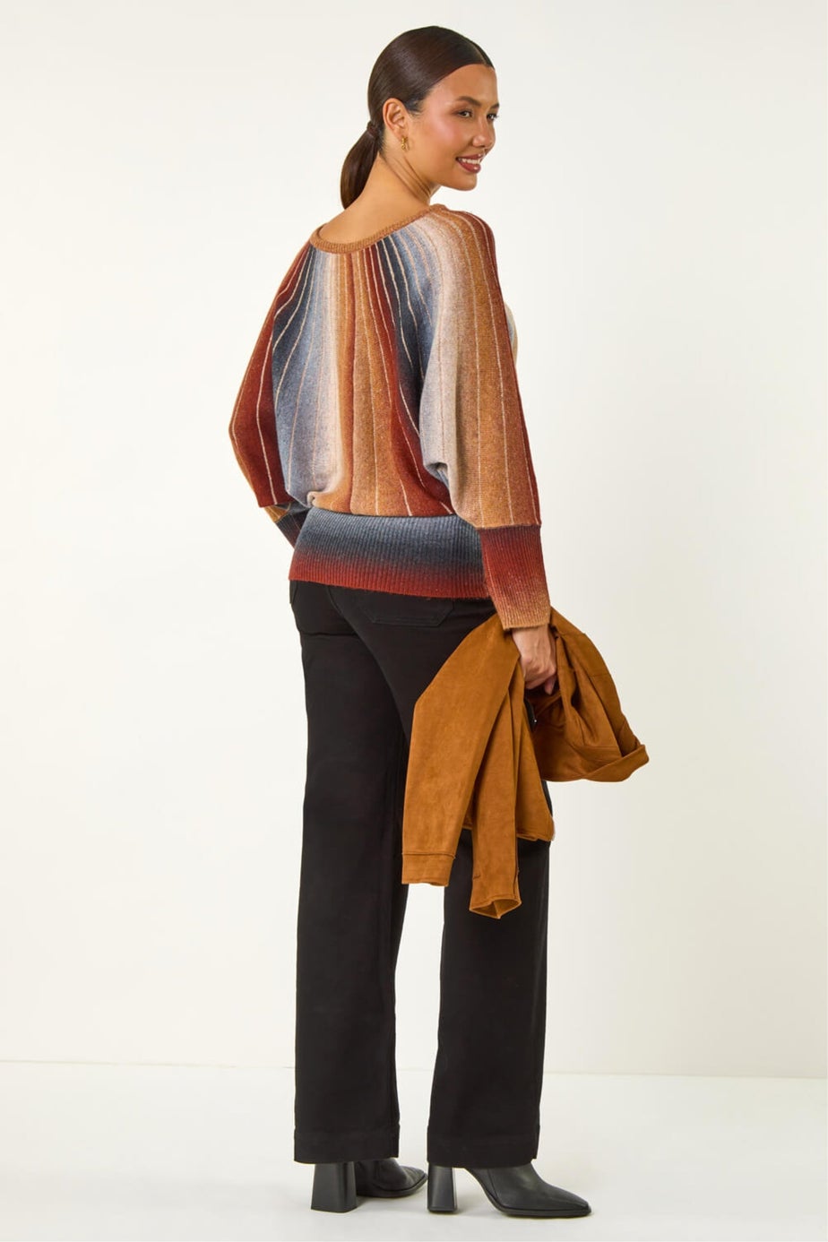 Roman Rust SpaceDye Sunray Knit Jumper