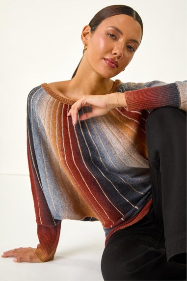 Roman Rust SpaceDye Sunray Knit Jumper