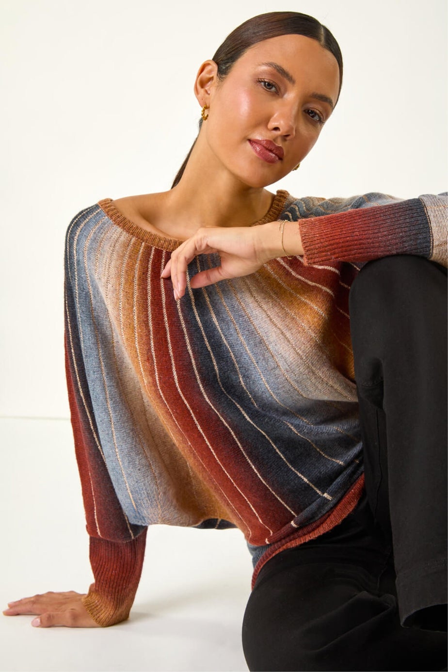 Roman Rust SpaceDye Sunray Knit Jumper