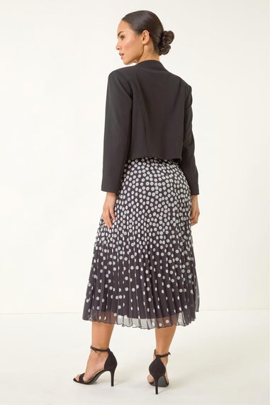 Roman Black Petite Stretch Bolero Jacket