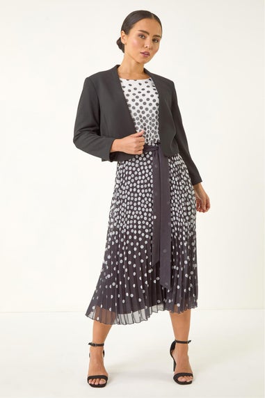 Roman Black Petite Stretch Bolero Jacket