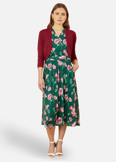 Yumi Burgundy Knitted Bolero