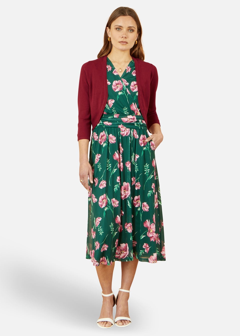 Yumi Burgundy Knitted Bolero