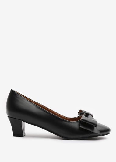 Where's That From Georgia Black PU Court Shoes