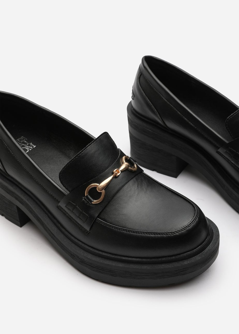Where's That From Holly Black Chunky Loafers