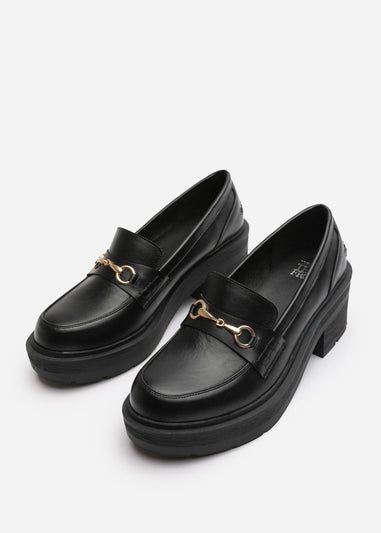 Where's That From Holly Black Chunky Loafers