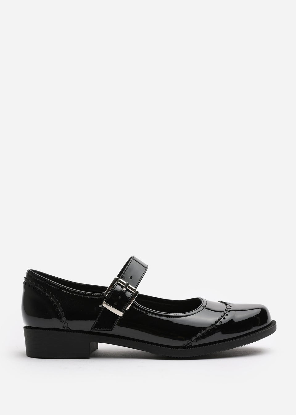 Where's That From Marissa Black Patent Wide Fit Mary Jane Pumps