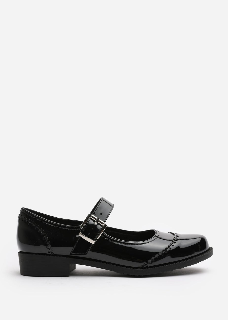 Where's That From Marissa Black Patent Extra Wide-Fit Mary Jane Pumps