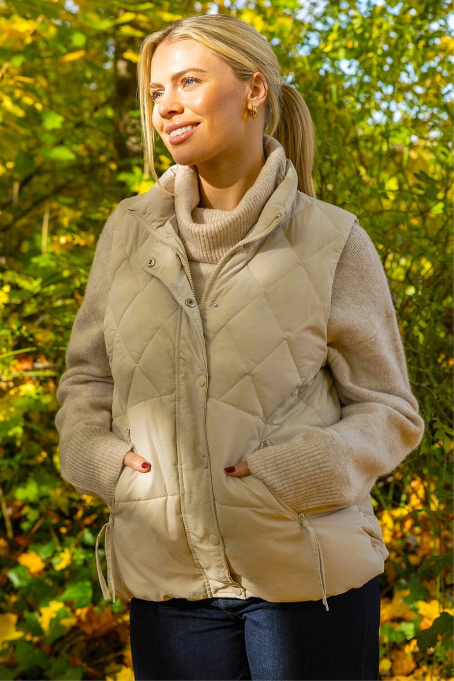 Roman Stone Diamond Padded Gilet