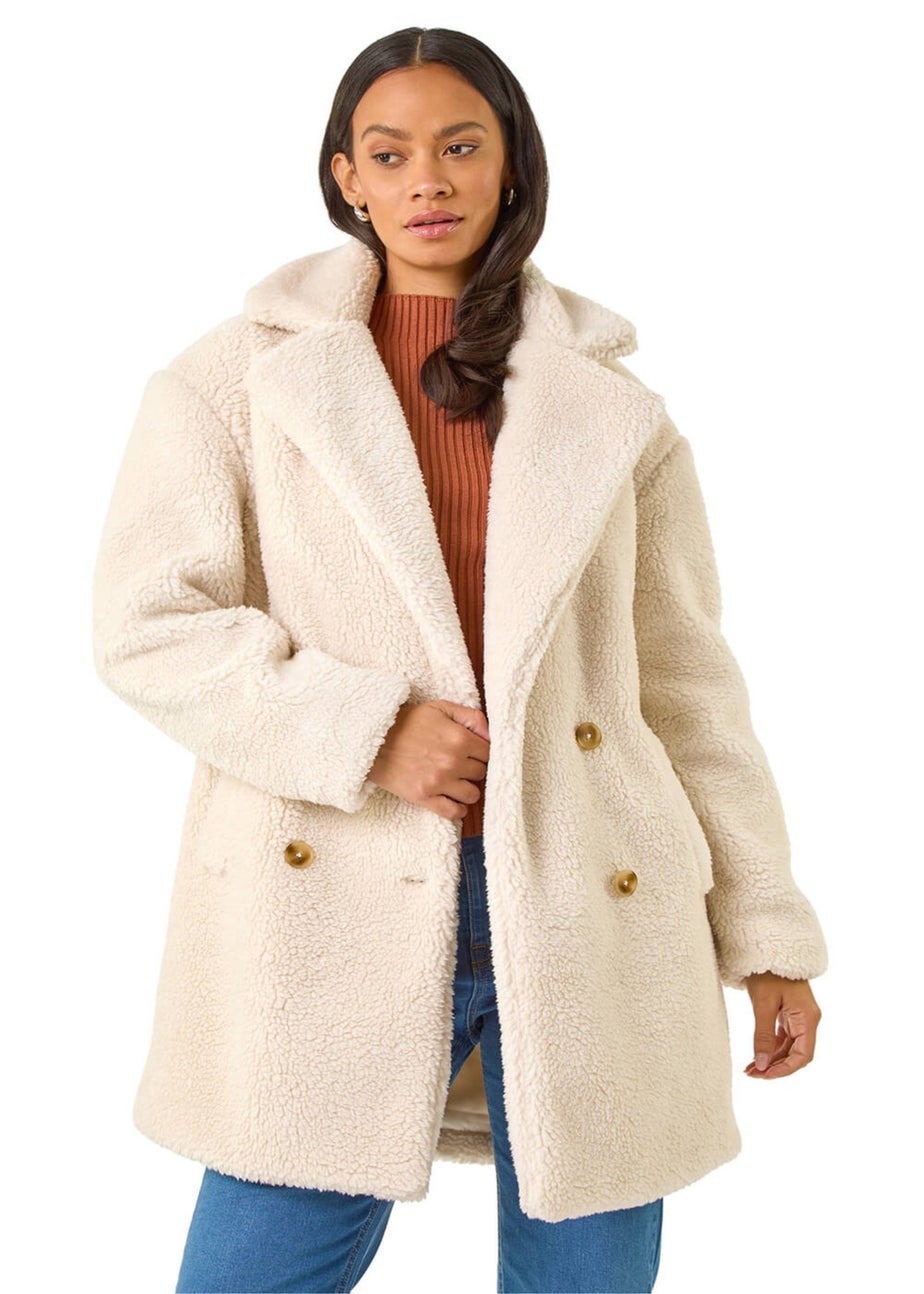 Dusk Ivory Oversized Boucle Coat