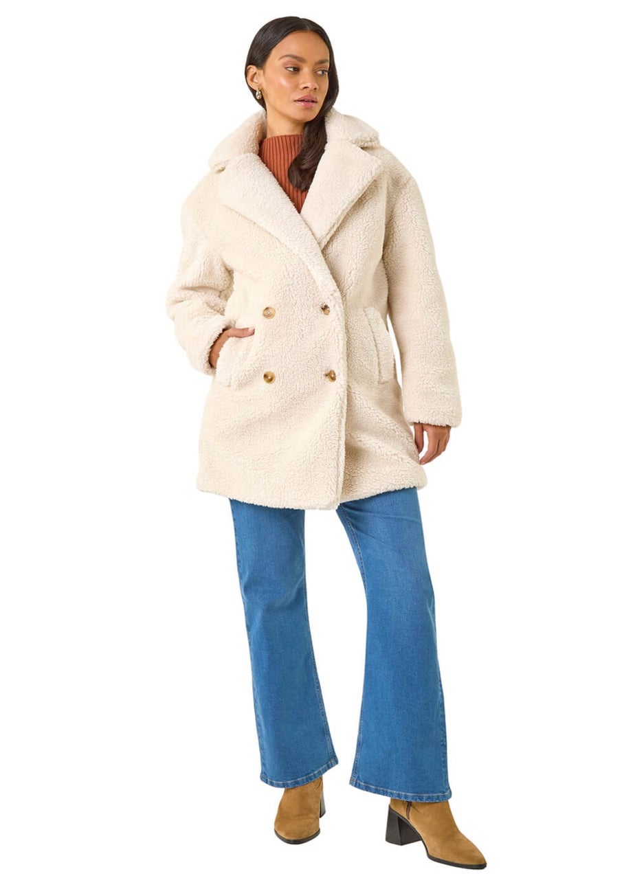 Dusk Ivory Oversized Boucle Coat