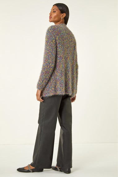 Roman Navy Fluffy Sparkle Cardigan