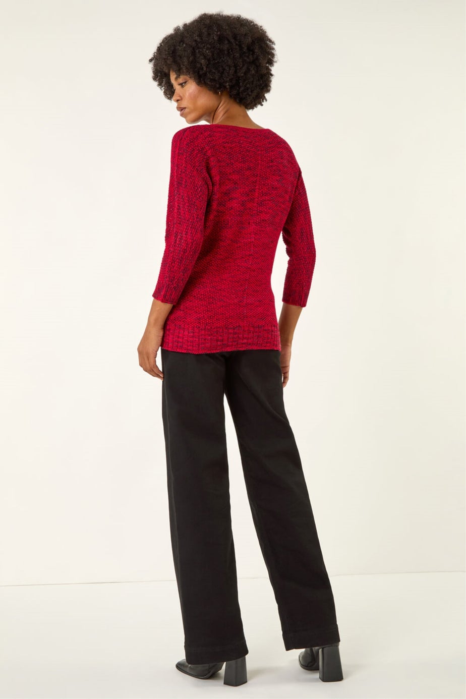 Roman Red Textured Knit Jumper