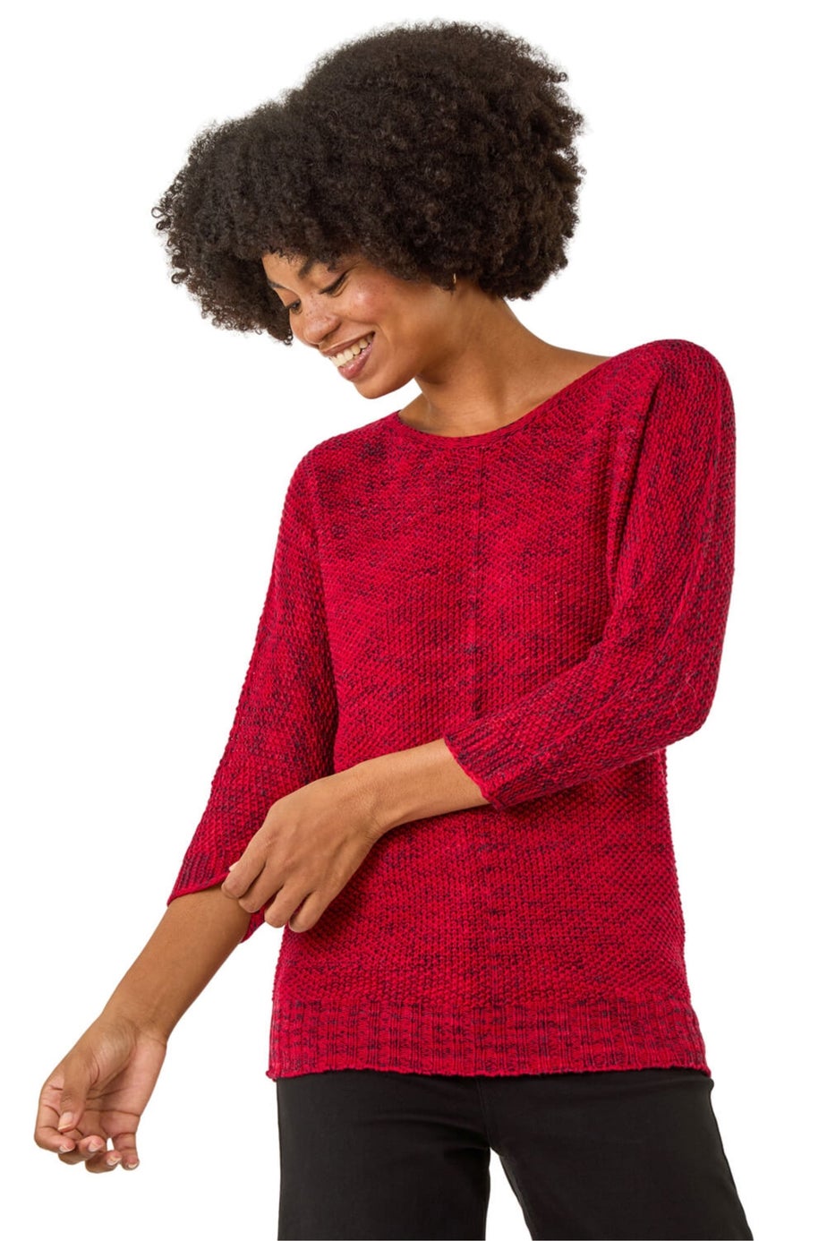 Roman Red Textured Knit Jumper