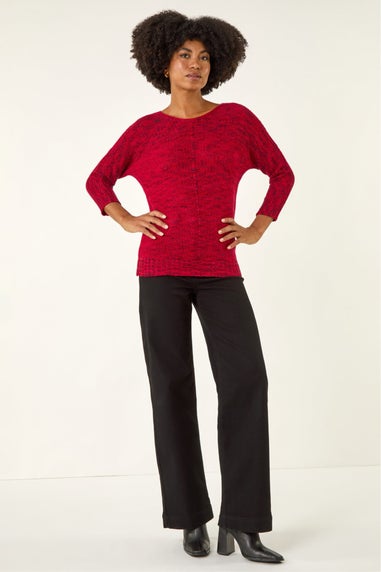 Roman Red Textured Knit Jumper