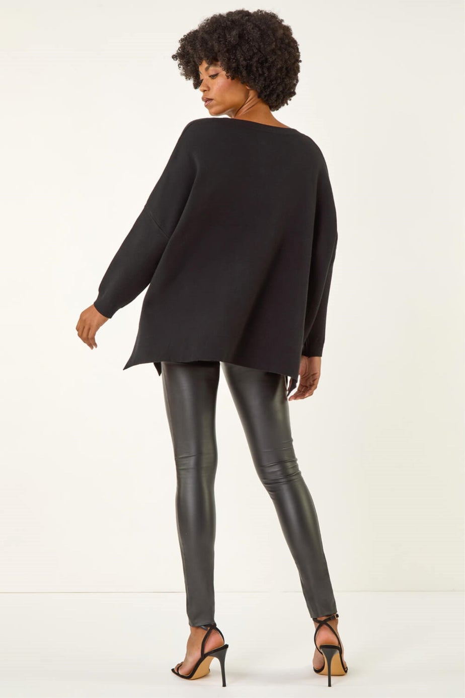 Roman Black Hotfix Pocket Knit Jumper