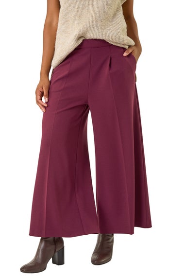 Roman Aubergine Wide Leg Premium Stretch Culottes