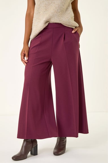 Roman Aubergine Wide Leg Premium Stretch Culottes