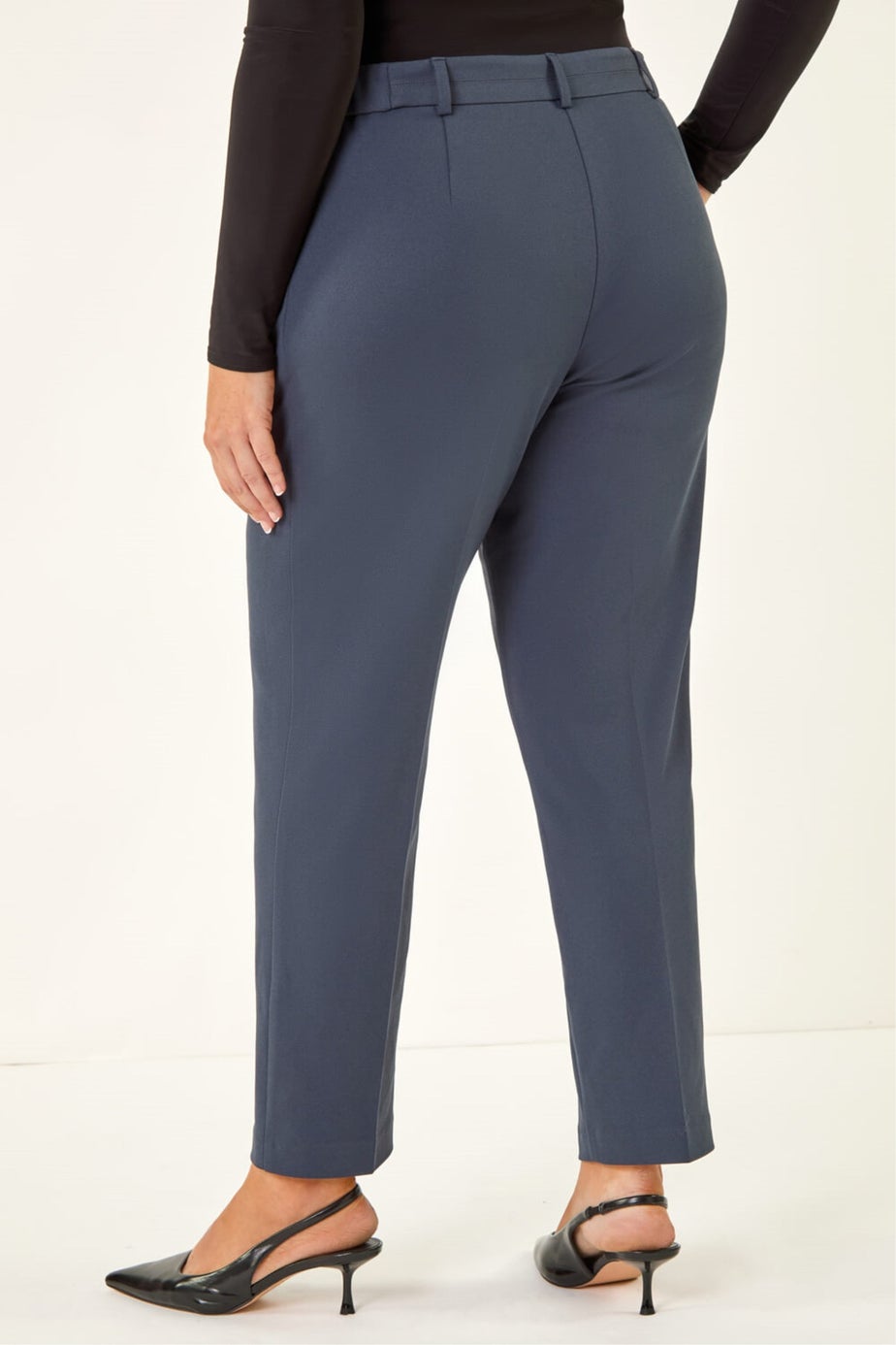 Roman Dark Grey Curve Straight Leg Trouser