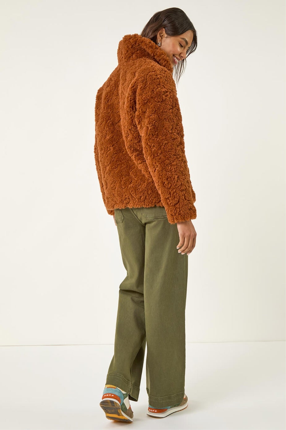 Roman Brown Teddy Borg Bomber Coat