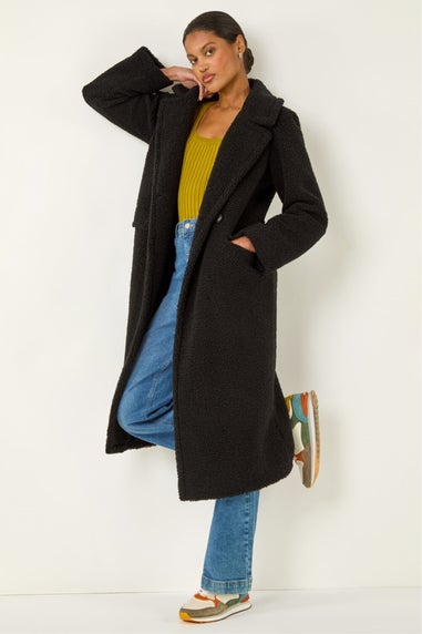 Roman Black Borg Single Breasted Coat