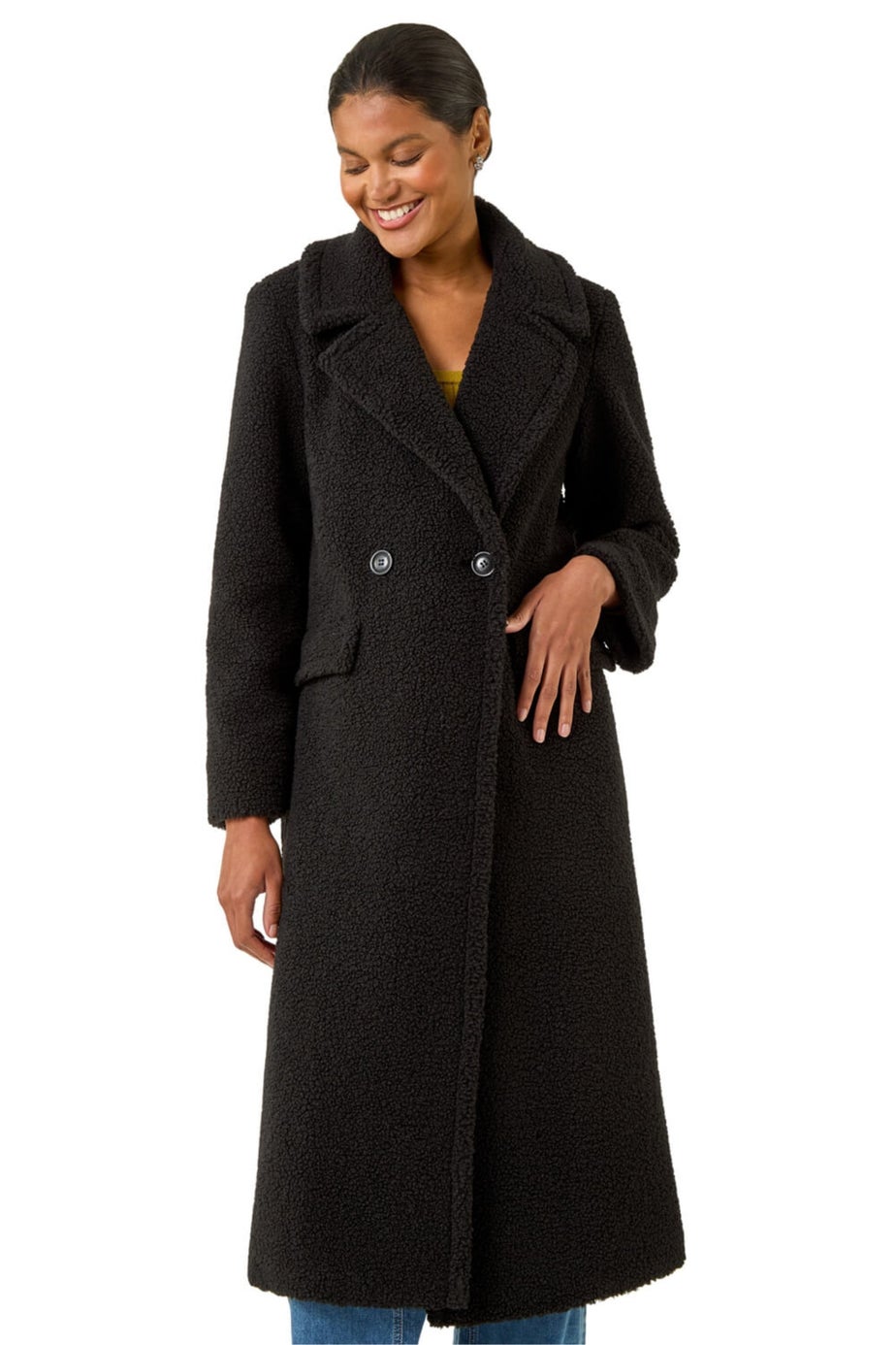 Roman Black Borg Single Breasted Coat