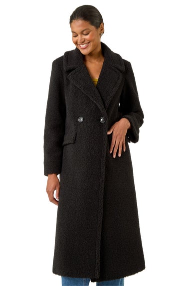 Roman Black Borg Single Breasted Coat