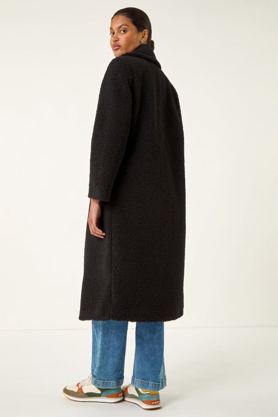 Roman Black Borg Single Breasted Coat