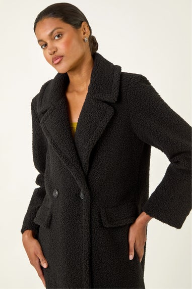 Roman Black Borg Single Breasted Coat