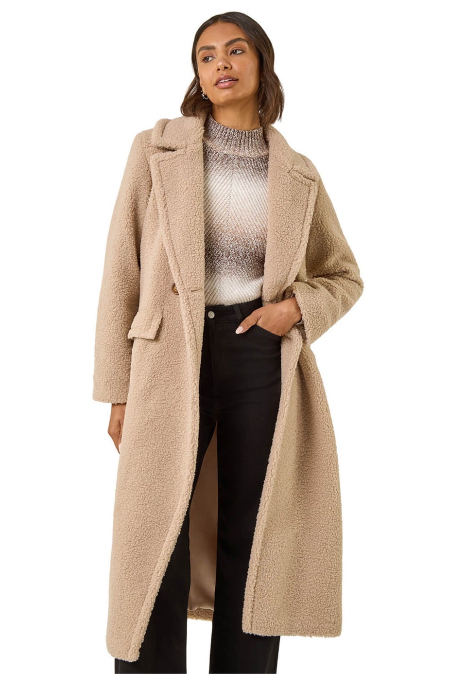 Roman Stone Borg Single Breasted Coat